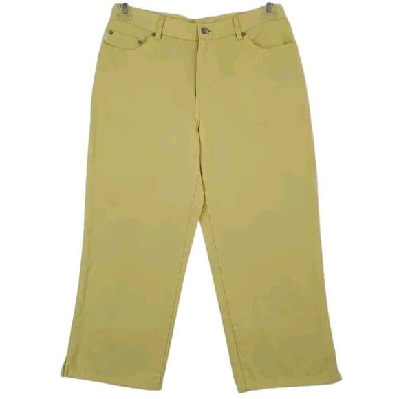 Lauren Ralph Lauren Jeans Co. ~Woman Size 6~ Yellow 5 Pocket Capri Denim Jeans. - Picture 3 of 9